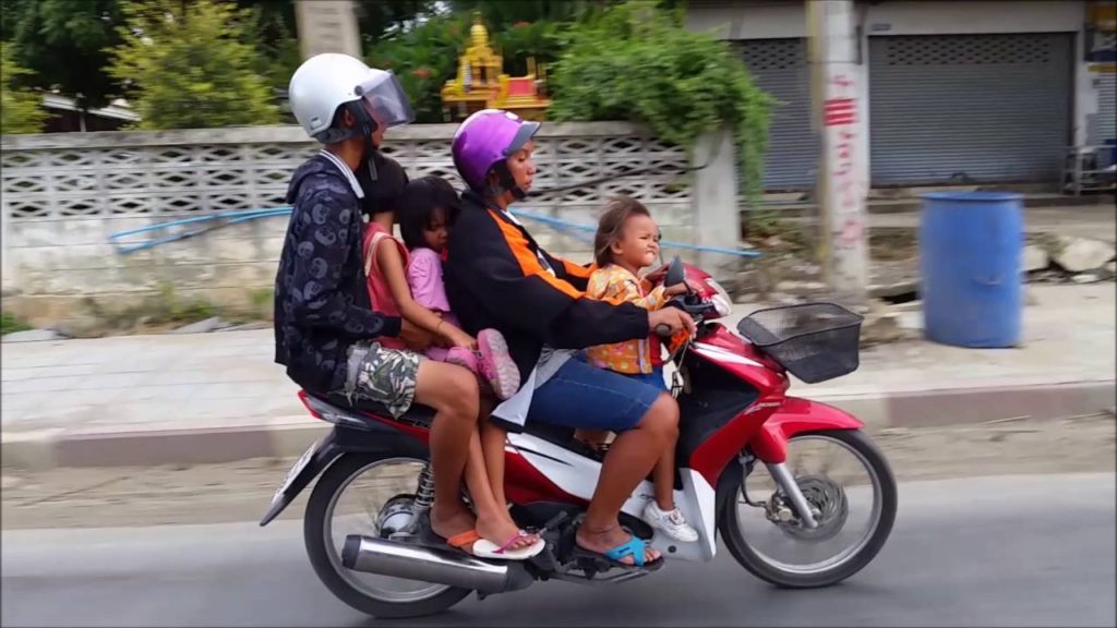 Thailand Family on a Motorbike