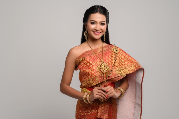 Woman in Thailand Traditional Dress