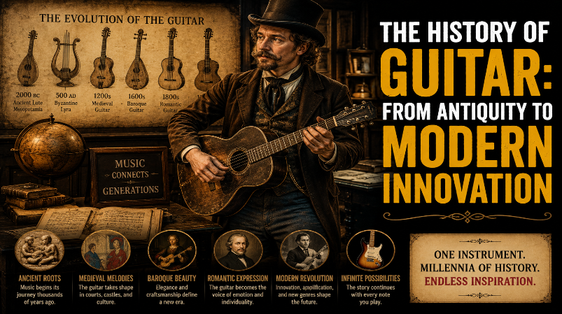 The History of Guitar: From Antiquity to Modern Innovation.