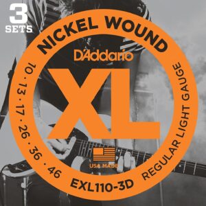 D'Addario Guitar Strings - XL Nickel Electric Guitar Strings 10's
