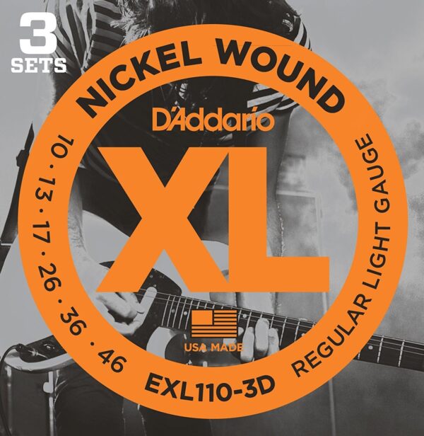 D'Addario Guitar Strings - XL Nickel Electric Guitar Strings 10's