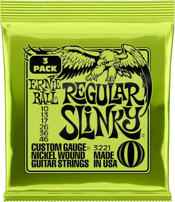 Ernie Ball Super Slinky Nickel Wound Electric Guitar Strings (3-Pack, 10's