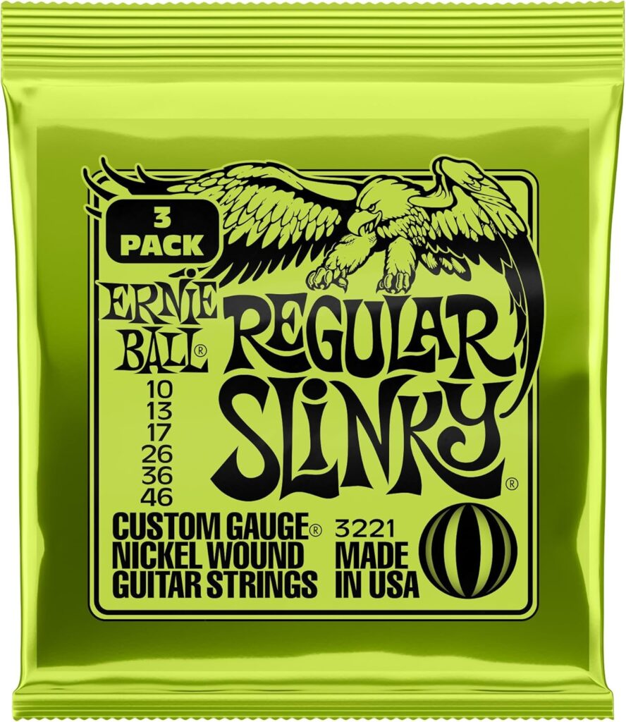 Ernie Ball Super Slinky Nickel Wound Electric Guitar Strings 3 Pack 10s