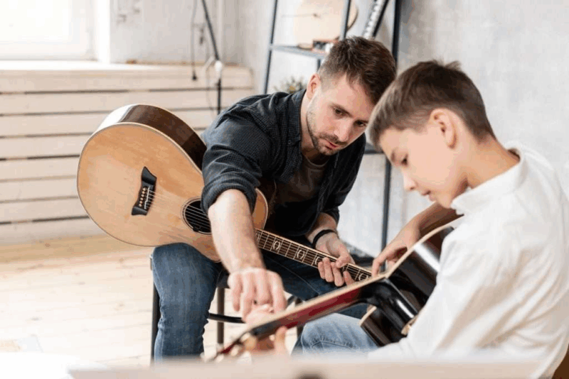 Learning Guitar and Practicing Guitar